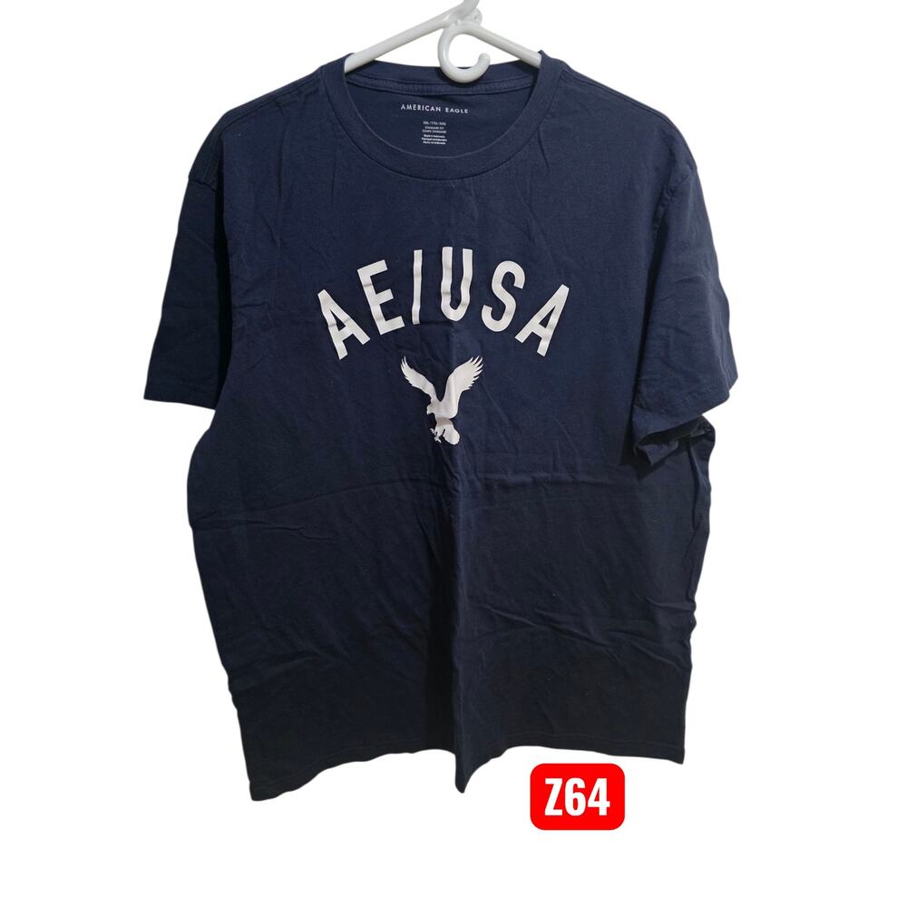 Z64 American Eagle Outfitters Vintage T-Shirt Navy Preloved 
XXL